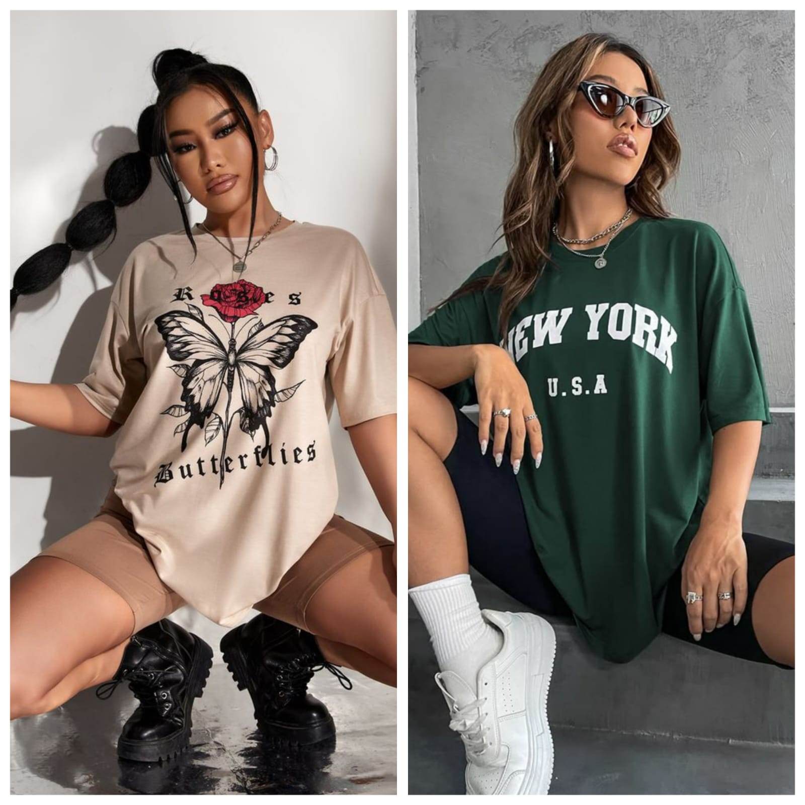 Pack Of 2 Drop Shoulder Tee 04 - Zarar Outfit