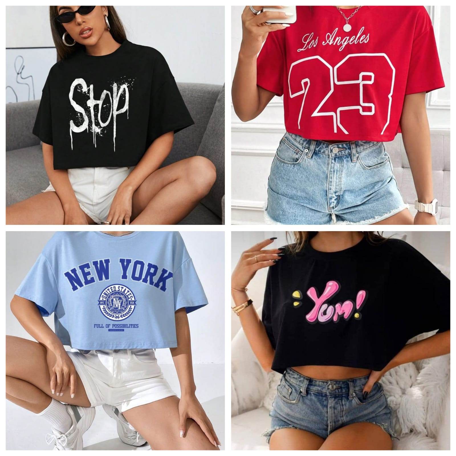 Pack Of 4 Crop Tops - Zarar Outfit