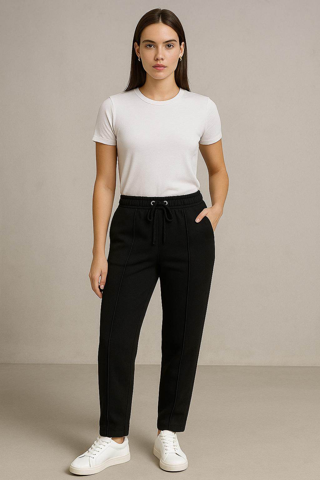 Black Tapered Trousers - Zarar Outfit