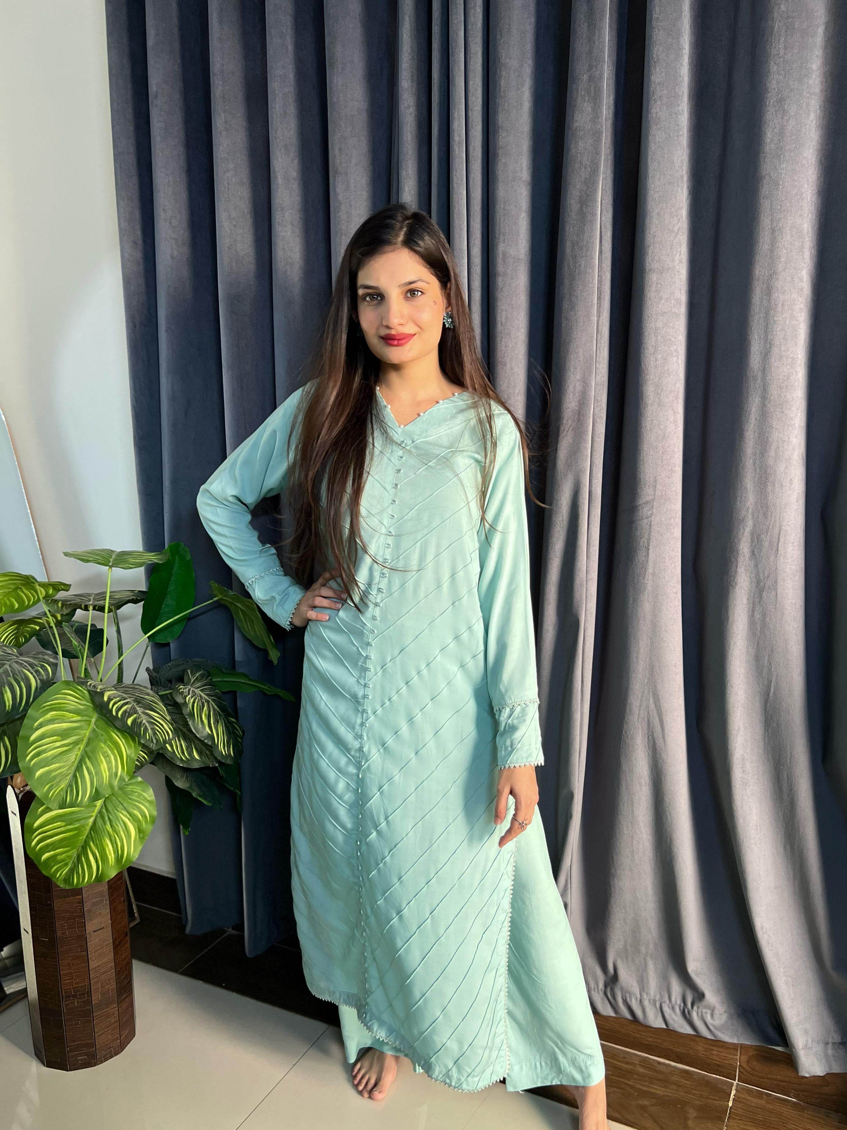 2 Piece Pintex Design Stitched Suit - Zarar Outfit