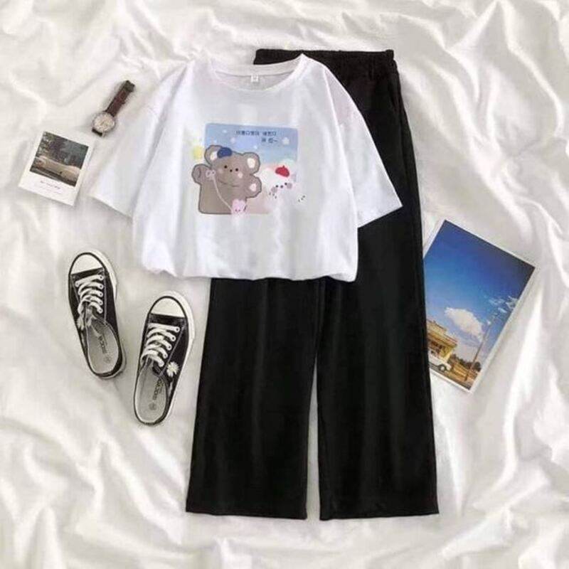 Snow Bear Wide Leg Tracksuit - Zarar Outfit