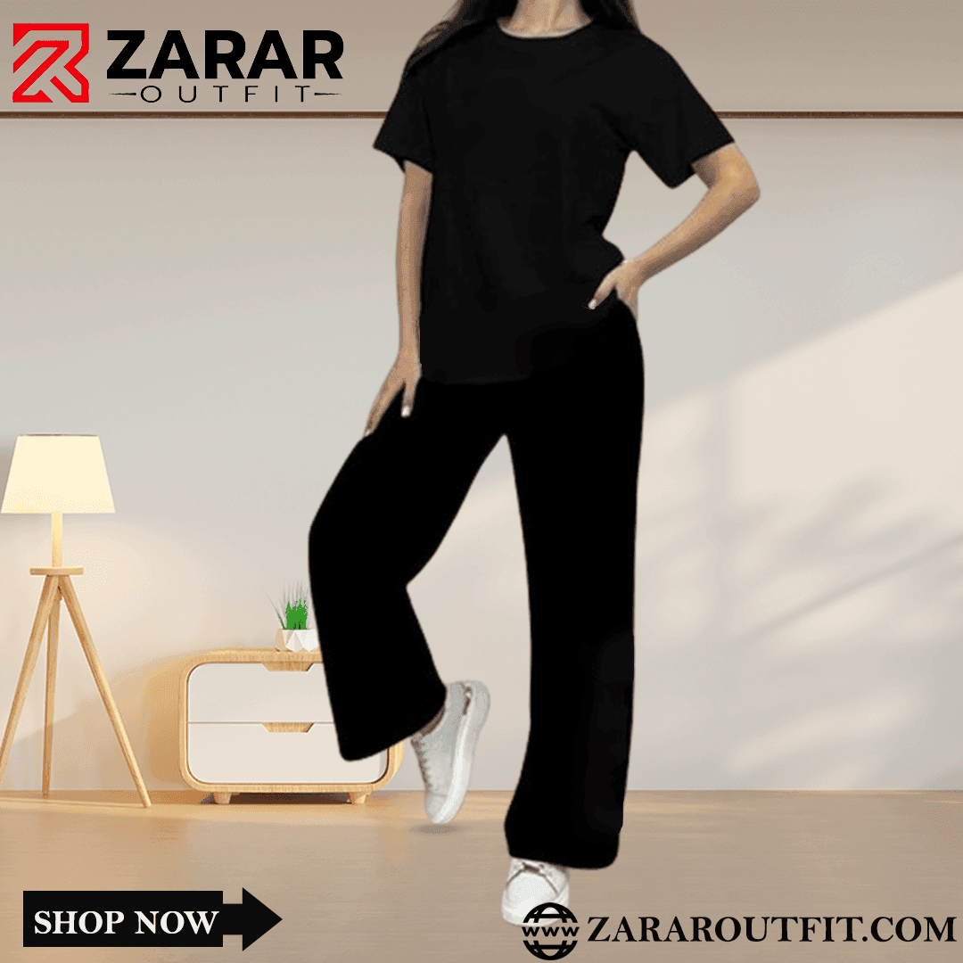 Basic Wide Leg Tracksuit - Zarar Outfit